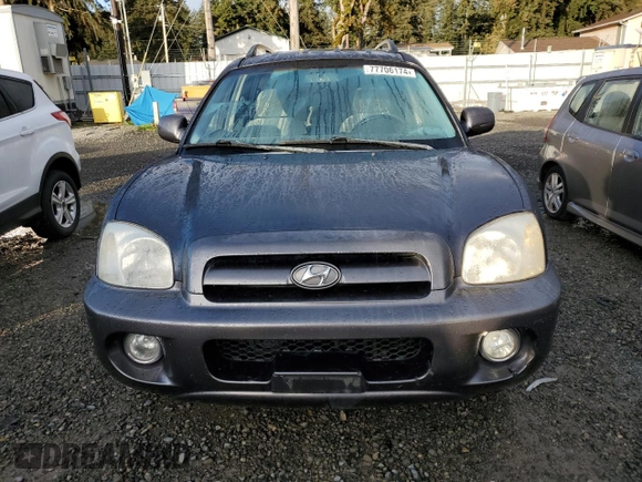 2005 Hyundai Santa Fe GLS with VIN KM8SC73D45U987706, listed as a Copart auction lot 77706174 with 160,646 mi miles and Salvage Title. Bid and sale history available at carsss.com. Image 5.