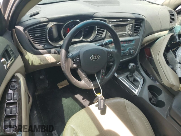 2013 Kia Optima EX with VIN 5XXGN4A76DG223408, listed as a Copart auction lot 52455765 with 71,358 mi miles and Salvage Title. Bid and sale history available at carsss.com. Image 8.