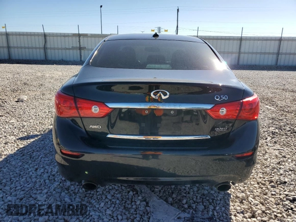 2017 Infiniti Q50 2.0t Premium with VIN JN1CV7AR0HM682499, listed as a Copart auction lot 72055093 with 95,130 mi miles and Salvage Title. Bid and sale history available at carsss.com. Image 6.
