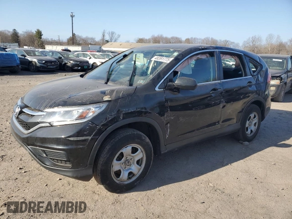 2016 Honda CR-V LX with VIN 2HKRM4H39GH706608, listed as a Copart auction lot 48391775 with 98,505 mi miles and Salvage Title. Bid and sale history available at carsss.com. Image 1.