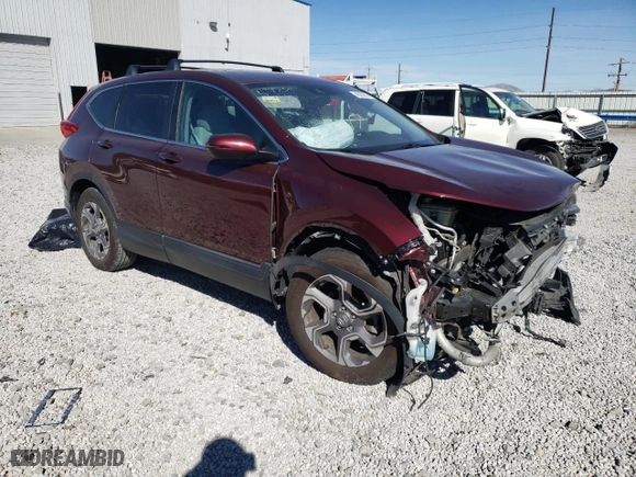 2019 Honda CR-V EX with VIN 7FARW2H57KE027657, listed as a Copart auction lot 46950655 with 50,655 mi miles and Salvage Title. Bid and sale history available at carsss.com. Image 4.