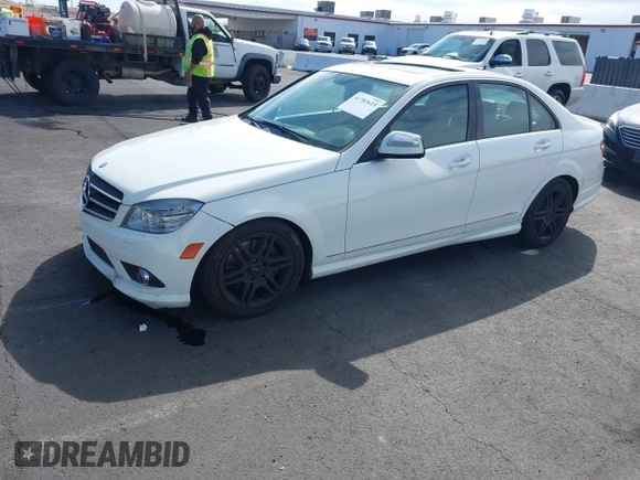 2009 Mercedes-Benz C-Class 3.5L Sport with VIN WDDGF56XX9R049302, listed as a IAAI auction lot 41783615 with 111,726 mi miles. Bid and sale history available at carsss.com. Image 2.