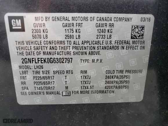 2016 Chevrolet Equinox LT with VIN 2GNFLFEK0G6302797, listed as a Copart auction lot 48536525 with 164,549 mi miles and Salvage Title. Bid and sale history available at carsss.com. Image 13.
