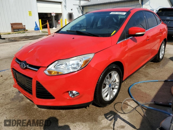 2012 Ford Focus SEL with VIN 1FAHP3H27CL405898, listed as a Copart auction lot 52615695 with 84,085 mi miles and Salvage Title. Bid and sale history available at carsss.com. Image 1.
