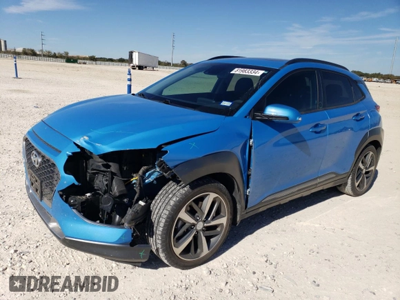 2020 Hyundai Kona Limited with VIN KM8K33A56LU405994, listed as a Copart auction lot 81983334 with 32,907 mi miles and Salvage Title. Bid and sale history available at carsss.com. Image 1.