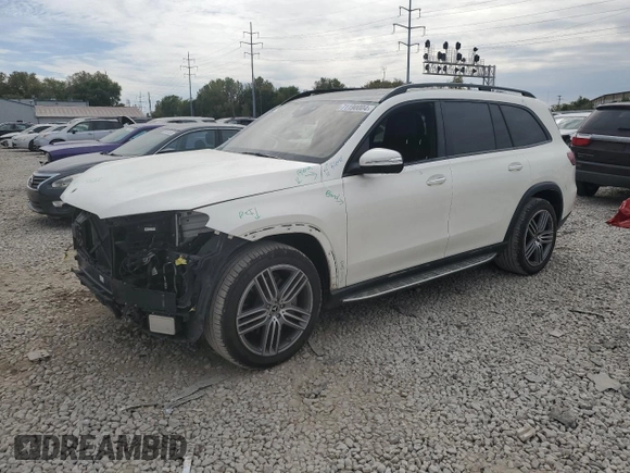 2021 Mercedes-Benz GLS 450 with VIN 4JGFF5KE1MA495268, listed as a Copart auction lot 71190004 with 47,112 mi miles and Salvage Title. Bid and sale history available at DreamBid. Image 1.