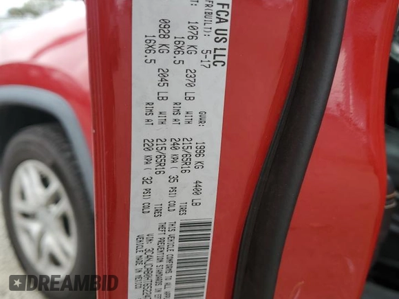 2017 Jeep Compass Sport с VIN 3C4NJCAB0HT652247, выставлен на аукционе Copart как лот 56040135 с пробегом 134 242 миль миль и Чистый • Clean title. История ставок и продаж доступна на DreamBid. Изображение 13.
