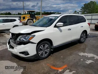 2017 Nissan Pathfinder Platinum with VIN 5N1DR2MN1HC677010, listed as a Copart auction lot 52695905 with 141,251 mi miles and Salvage title. Bid and sale history available at DreamBid. Image 1.