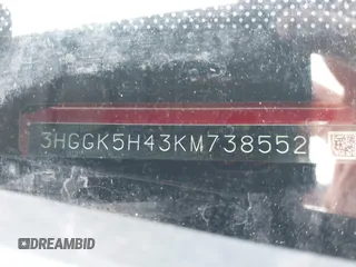2019 Honda Fit LX с VIN 3HGGK5H43KM738552, выставлен на аукционе IAAI как лот 41679104 с пробегом 68 074 миль миль и . История ставок и продаж доступна на DreamBid. Изображение 9.