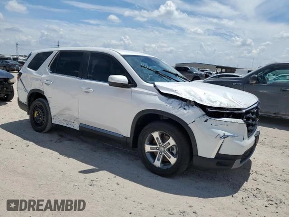 2025 Honda Pilot EX-L with VIN 5FNYG2H41SB004578, listed as a Copart auction lot 69850264 with 1,343 mi miles and Salvage Title. Bid and sale history available at carsss.com. Image 4.
