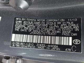 2014 Toyota Prius Four with VIN JTDKN3DU1E1753031, listed as a IAAI auction lot 42189474 with 103,472 mi miles. Bid and sale history available at carsss.com. Image 9.