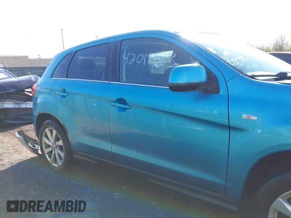 2013 Mitsubishi Outlander Sport SE with VIN 4A4AR4AU5DE007157, listed as a IAAI auction lot 42018513 with 72,902 mi miles. Bid and sale history available at carsss.com. Image 14.
