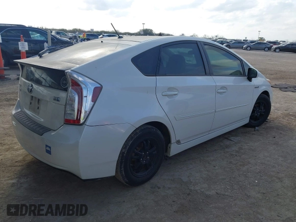 2013 Toyota Prius One with VIN JTDKN3DU0D5678426, listed as a IAAI auction lot 41517640 with 121,740 mi miles. Bid and sale history available at carsss.com. Image 4.