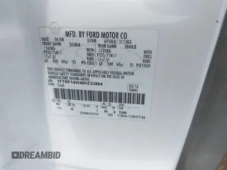 2008 Ford F-150 XL with VIN 1FTRF14W48KE23884, listed as a IAAI auction lot 42211632 with 108,014 mi miles and . Bid and sale history available at DreamBid. Image 9.