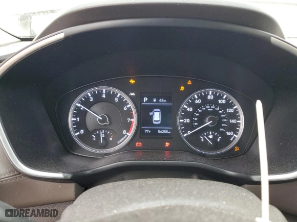 2020 Hyundai Santa Fe SE with VIN 5NMS2CAD5LH215061, listed as a Copart auction lot 51583185 with 56,255 mi miles and Salvage Title. Bid and sale history available at carsss.com. Image 9.