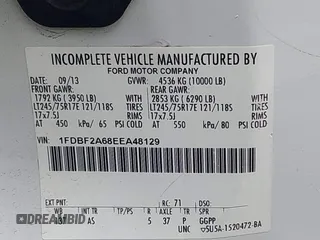 2014 Ford F-250 XL with VIN 1FDBF2A68EEA48129, listed as a IAAI auction lot 42271285 with 183,794 mi miles and . Bid and sale history available at DreamBid. Image 9.