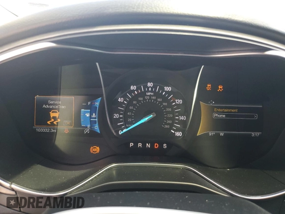 2017 Ford Fusion SE with VIN 3FA6P0HDXHR347043, listed as a Copart auction lot 51350395 with 103,332 mi miles and Salvage Title. Bid and sale history available at carsss.com. Image 9.