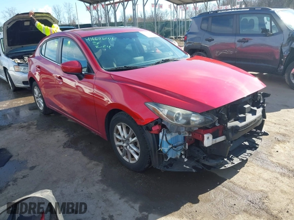 2016 Mazda 3 i Touring with VIN JM1BM1L79G1291789, listed as a IAAI auction lot 41662644 with 102,034 mi miles and . Bid and sale history available at DreamBid. Image 1.