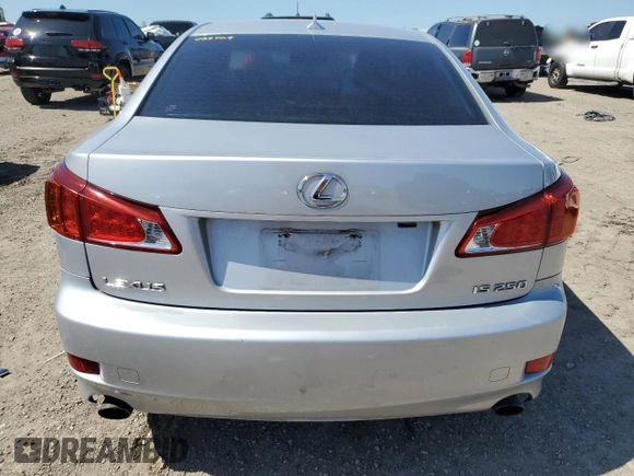 2009 Lexus IS 250 with VIN JTHBK262492089904, listed as a Copart auction lot 52156215 with 181,563 mi miles and Salvage Title. Bid and sale history available at carsss.com. Image 6.