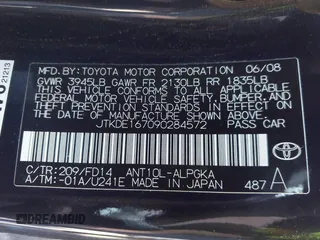 2009 Scion tC with VIN JTKDE167090284572, listed as a IAAI auction lot 41808769 with 132,474 mi miles. Bid and sale history available at carsss.com. Image 9.