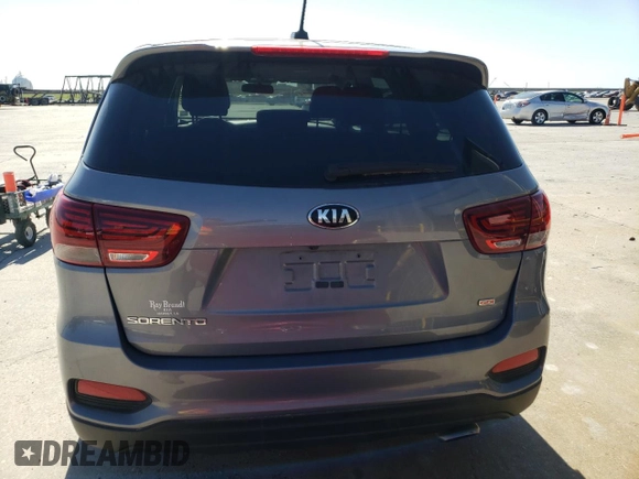 2020 Kia Sorento LX with VIN 5XYPG4A32LG660906, listed as a Copart auction lot 47446555 with 52,358 mi miles and Salvage Title. Bid and sale history available at carsss.com. Image 6.