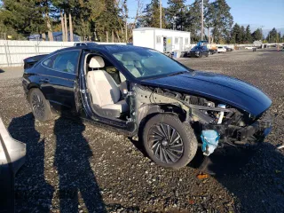 2020 Hyundai Sonata Hybrid Ultimate with VIN KMHL34JJ0LA011433, listed as a Copart auction lot 76461464 with 27,479 mi miles and Salvage Title. Bid and sale history available at carsss.com. Image 4.