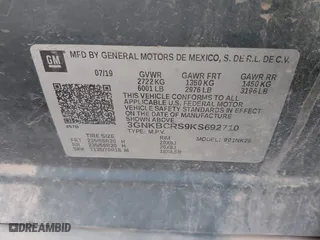 2019 Chevrolet Blazer with VIN 3GNKBCRS9KS692710, listed as a IAAI auction lot 41445591 with 87,216 mi miles. Bid and sale history available at carsss.com. Image 9.