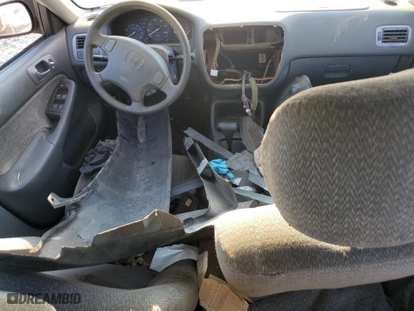 1999 Honda Civic LX with VIN 2HGEJ6672XH582409, listed as a Copart auction lot 44055475 with 0 mi miles and Salvage Title. Bid and sale history available at carsss.com. Image 8.