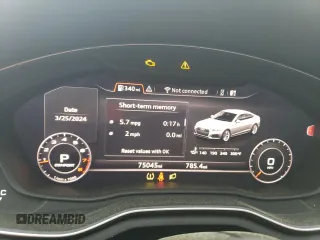 2018 Audi A5 Sportback Premium Plus with VIN WAUENCF59JA028433, listed as a Copart auction lot 48007004 with 75,045 mi miles. Bid and sale history available at carsss.com. Image 9.
