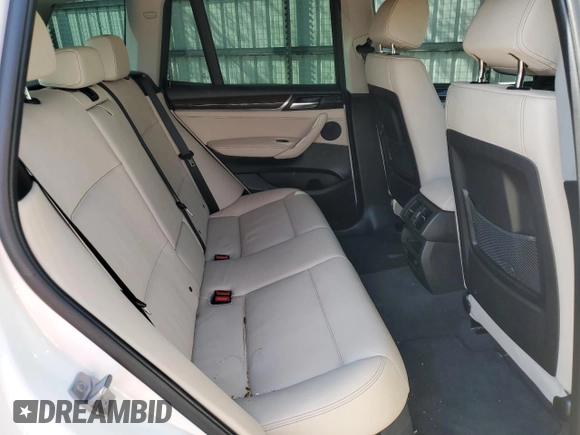 2017 BMW X3 sDrive28i with VIN 5UXWZ7C50H0U45400, listed as a Copart auction lot 53637115 with 86,555 mi miles and Salvage Title. Bid and sale history available at DreamBid. Image 11.
