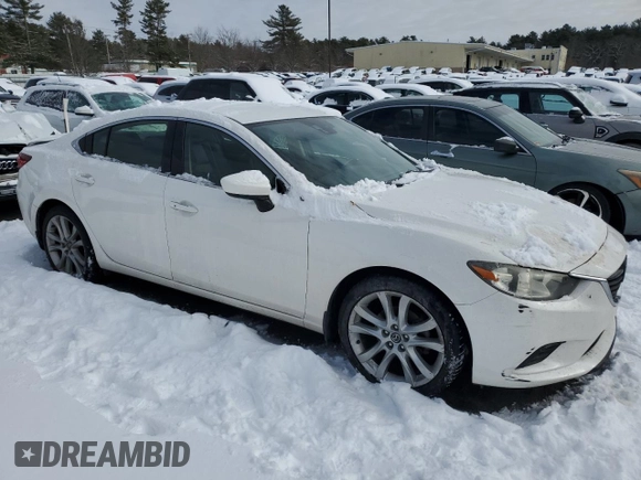 2014 Mazda Mazda6 i Touring with VIN JM1GJ1T58E1110630, listed as a Copart auction lot 43650175 with 203,425 mi miles and Salvage Title. Bid and sale history available at carsss.com. Image 4.