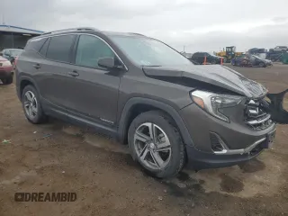 2020 GMC Terrain SLT with VIN 3GKALVEV7LL169523, listed as a Copart auction lot 55866555 with 127,713 mi miles and Salvage title. Bid and sale history available at DreamBid. Image 4.