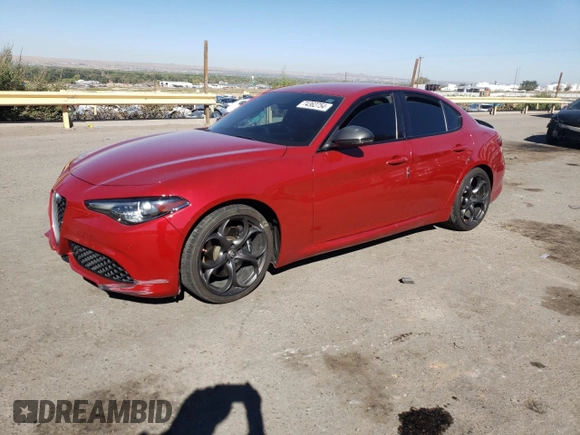 2019 Alfa Romeo Giulia Ti Sport with VIN ZARFAMBN0K7606082, listed as a Copart auction lot 74362754 with 0 mi miles and Salvage Title. Bid and sale history available at carsss.com. Image 1.