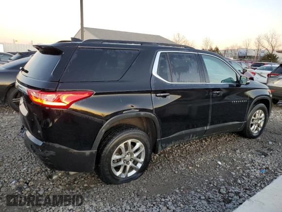 2019 Chevrolet Traverse LT Cloth z VIN 1GNERGKW0KJ142407, wystawiony jako Copart lot #42038515 z przebiegiem 130 871 mil mil oraz Nie do naprawy • Non repairable. Historia ofert i sprzedaży dostępna na DreamBid. Obrazek 3.