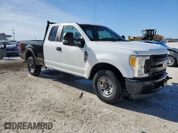 2017 Ford F-250 XLT with VIN 1FT7X2A62HED58949, listed as a Copart auction lot 87356484 with 180,805 mi miles and Salvage title. Bid and sale history available at DreamBid. Image 4.
