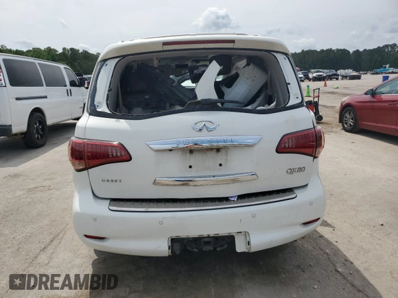 2014 Infiniti QX80 with VIN JN8AZ2NFXE9552793, listed as a Copart auction lot 54928145 with Not provided miles and Salvage title. Bid and sale history available at DreamBid. Image 6.