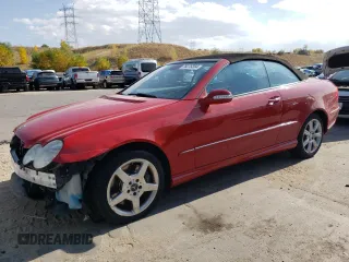 2005 Mercedes-Benz CLK 500 with VIN WDBTK75J55F163229, listed as a Copart auction lot 76276354 with 76,829 mi miles and Salvage Title. Bid and sale history available at DreamBid. Image 1.