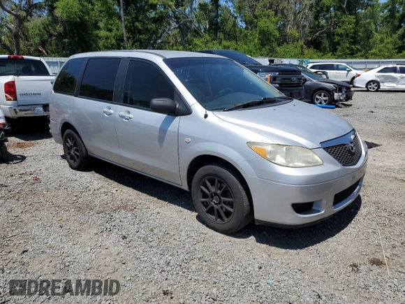 2005 Mazda MPV LX with VIN JM3LW28AX50550048, listed as a Copart auction lot 52915715 with 111,282 mi miles and Salvage title. Bid and sale history available at DreamBid. Image 4.