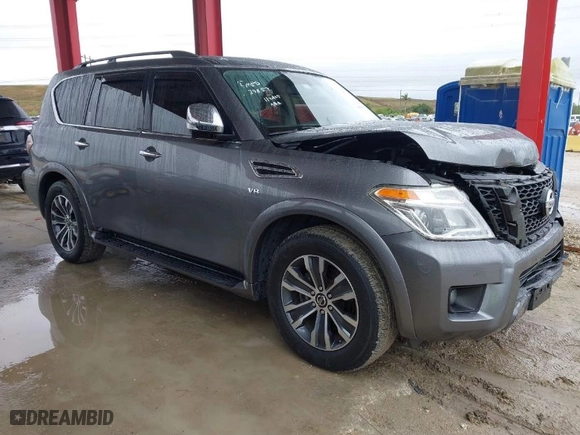 2019 Nissan Armada SL with VIN JN8AY2ND4K9091619, listed as a IAAI auction lot 41410978 with 98,452 mi miles. Bid and sale history available at carsss.com. Image 1.