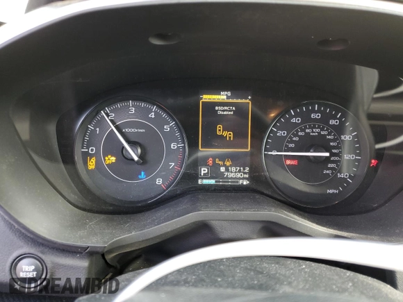 2017 Subaru Impreza Premium with VIN 4S3GKAD65H3623718, listed as a Copart auction lot 45234335 with 79,690 mi miles and Salvage title. Bid and sale history available at DreamBid. Image 9.