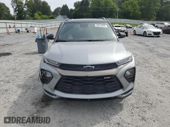 2023 Chevrolet TrailBlazer RS with VIN KL79MUSL9PB170606, listed as a Copart auction lot 56814854 with 16,452 mi miles and Salvage Title. Bid and sale history available at DreamBid. Image 5.
