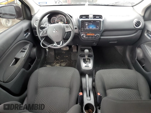 2023 Mitsubishi Mirage SE z VIN ML32FVFJ3PHF06556, wystawiony jako Copart lot #85017264 z przebiegiem 34 585 mil mil oraz Szkoda całkowita • Salvage title. Historia ofert i sprzedaży dostępna na DreamBid. Obrazek 8.