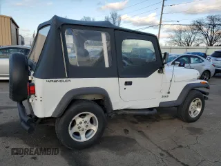 1993 Jeep Wrangler "S" with VIN 1J4FY19P8PP218787, listed as a Copart auction lot 86955894 with 253,568 mi miles and Salvage Title. Bid and sale history available at carsss.com. Image 3.