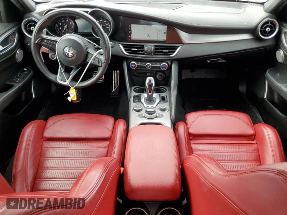 2023 Alfa Romeo Giulia Veloce with VIN ZARFANBNXP7670966, listed as a Copart auction lot 80706434 with 19,459 mi miles and Salvage title. Bid and sale history available at DreamBid. Image 8.