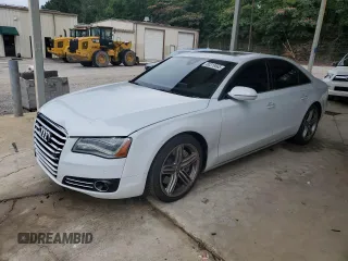 2013 Audi A8 4.0L with VIN WAUA2AFD9DN026942, listed as a Copart auction lot 60319565 with 122,341 mi miles and Salvage title. Bid and sale history available at DreamBid. Image 1.