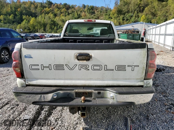 2006 Chevrolet Silverado 1500 Work Truck with VIN 1GCEC14V86E187167, listed as a Copart auction lot 74695854 with 197,199 mi miles and Salvage Title. Bid and sale history available at carsss.com. Image 6.