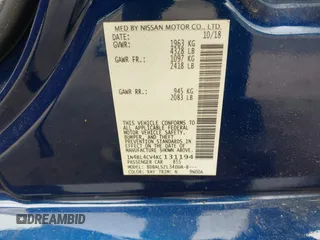 2019 Nissan Altima SR z VIN 1N4BL4CV4KC131194, wystawiony jako IAAI lot #42328015 z przebiegiem 112 099 mil mil oraz . Historia ofert i sprzedaży dostępna na DreamBid. Obrazek 9.