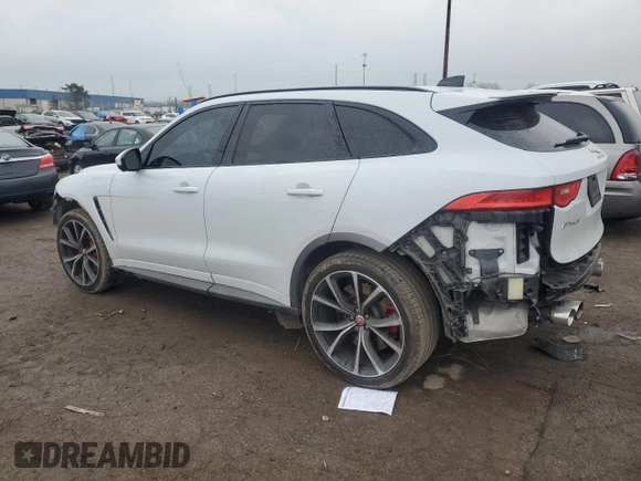 2020 Jaguar F-Pace SVR with VIN SADCZ2EE0LA617498, listed as a Copart auction lot 86332474 with 72,521 mi miles and Clean Title. Bid and sale history available at DreamBid. Image 2.