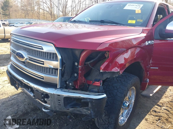 2015 Ford F-150 XLT with VIN 1FTEW1EG9FFA66343, listed as a IAAI auction lot 41497429 with 105,013 mi miles. Bid and sale history available at carsss.com. Image 6.