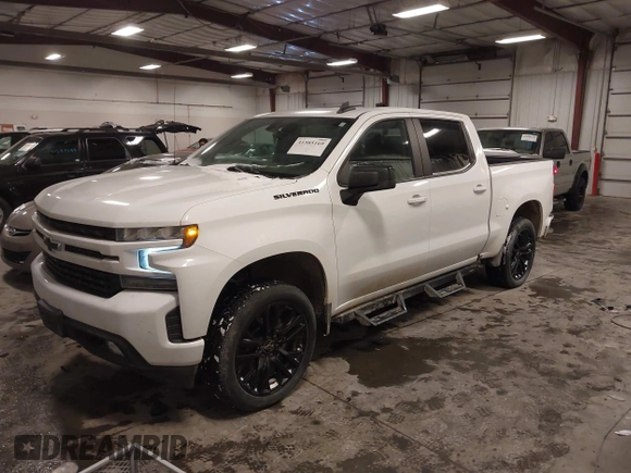 2021 Chevrolet Silverado 1500 RST with VIN 1GCUYEET9MZ438981, listed as a IAAI auction lot 41585169 with 55,785 mi miles. Bid and sale history available at carsss.com. Image 2.